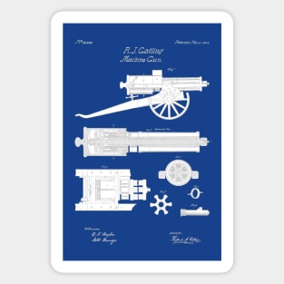 Gatling Gun Patent - 1862 Machine gun - ABpng Sticker